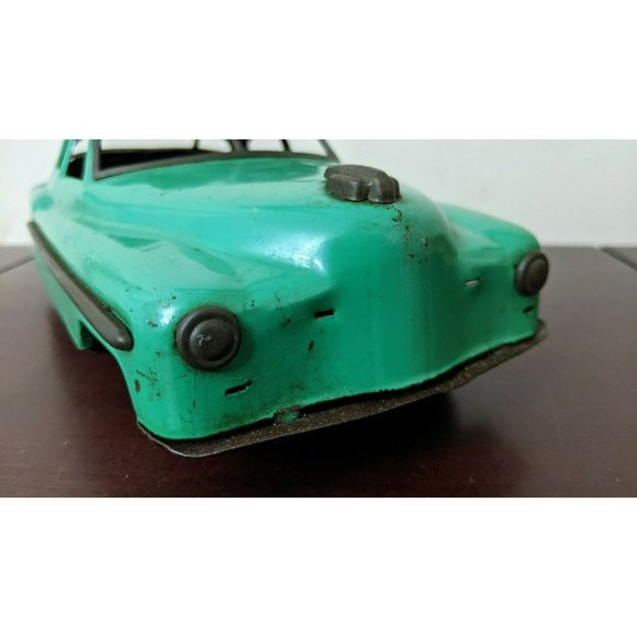 Vintage 1949 Tin Friction CADILLAC Coupe Metal green Toy Car Promo ULTRA RARE! - Picture 8 of 10